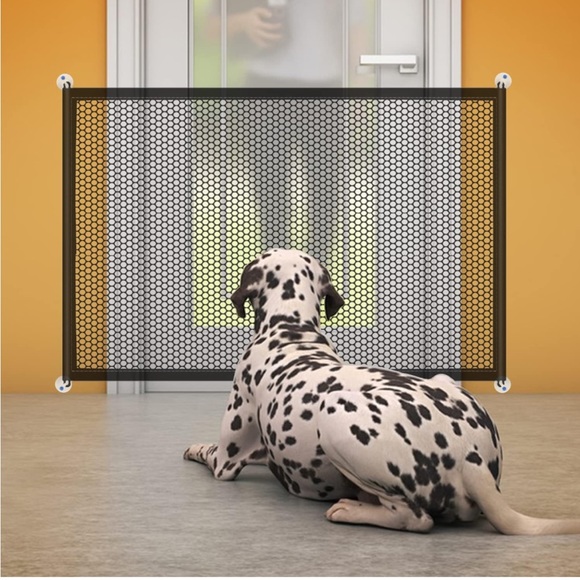 Portable Pet Baby Temporary Privacy Containment Mesh Gate NEW 43”x 30” - Picture 2 of 5